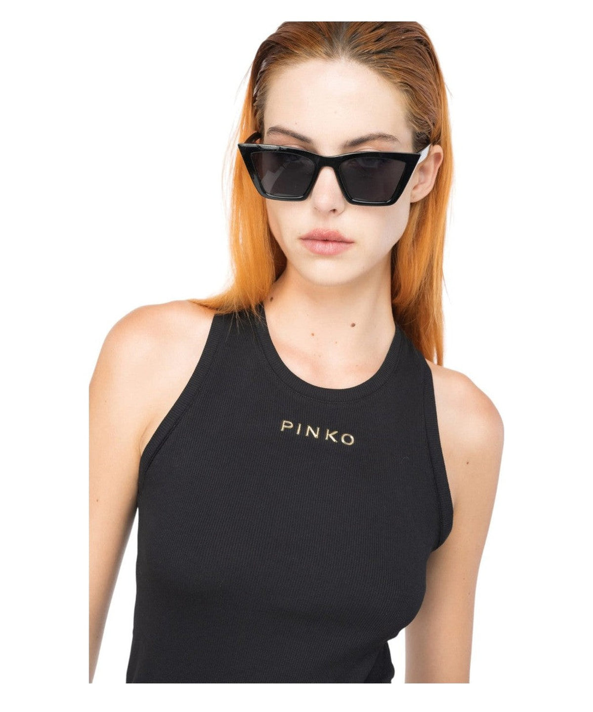 Canottiera a costine Distinto-Pinko-Top-Vittorio Citro Boutique