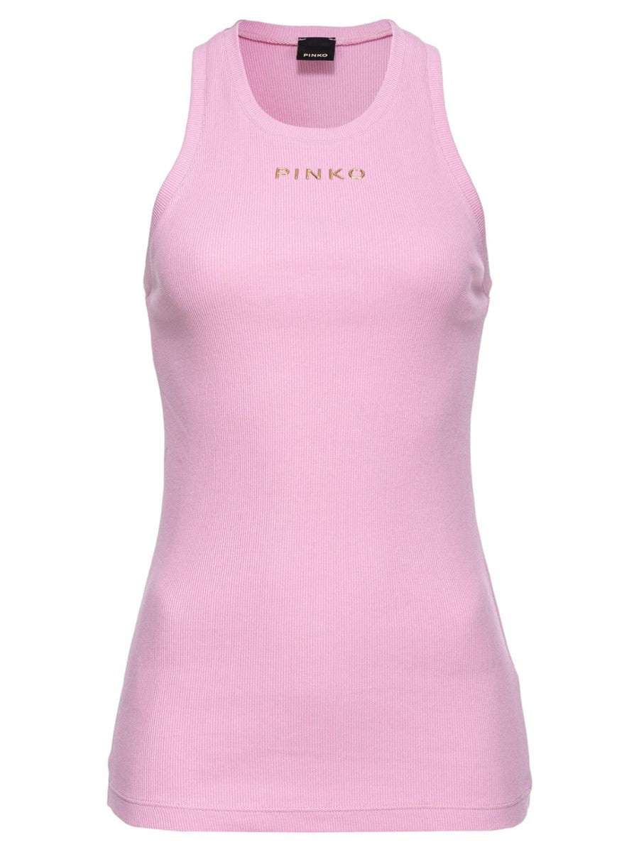 Canottiera a costine Distinto-Pinko-Top-Vittorio Citro Boutique