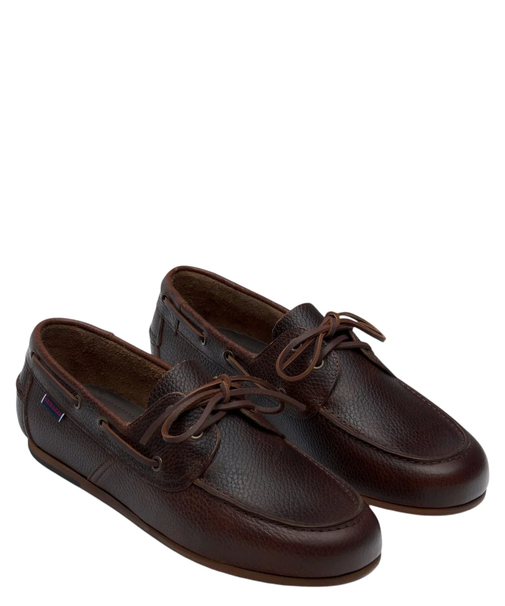 Sebago Owen Tumbled Heren Leren Bootschoenen in Getrommeld Bruin