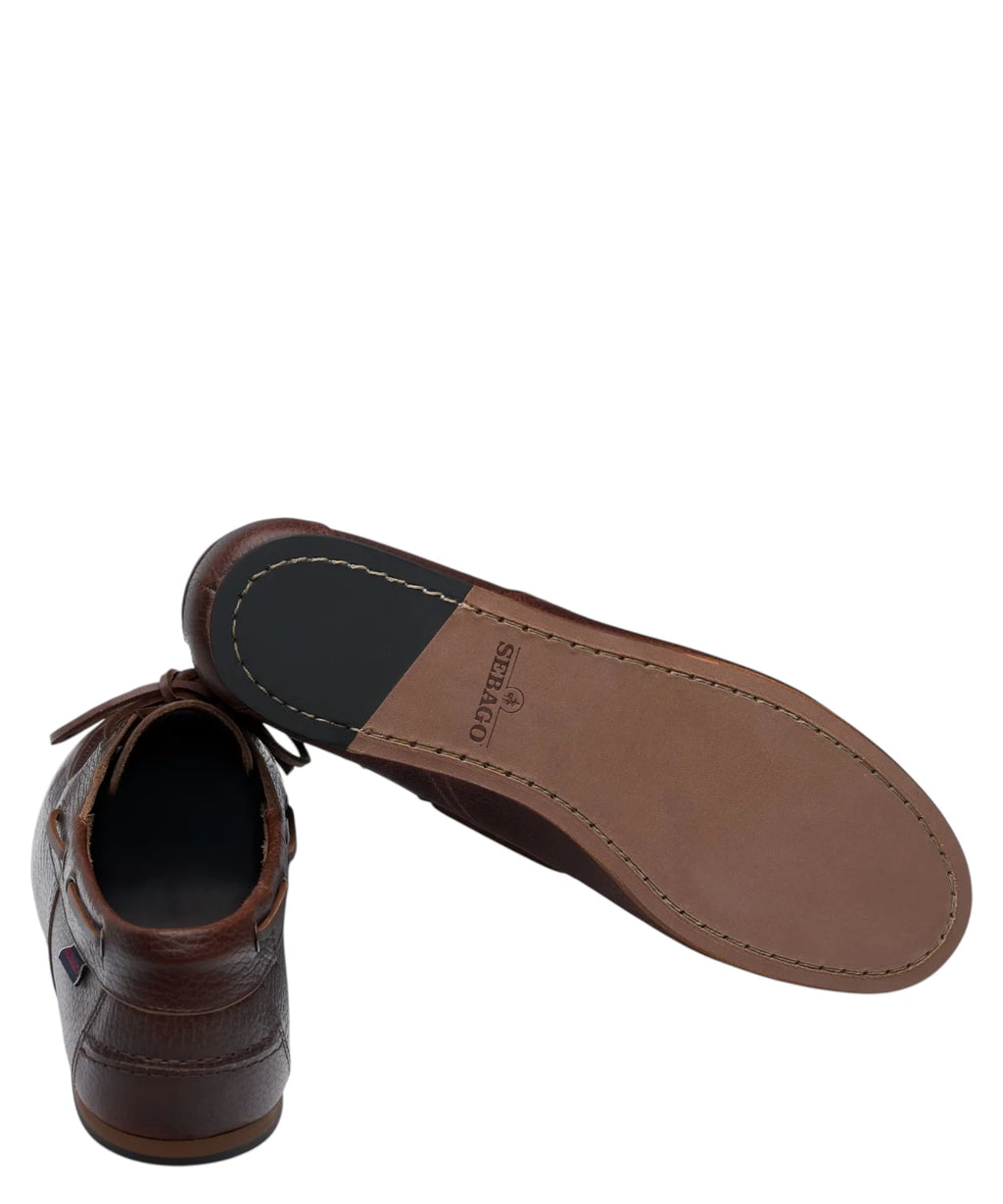 Sebago Owen Tumbled Heren Leren Bootschoenen in Getrommeld Bruin