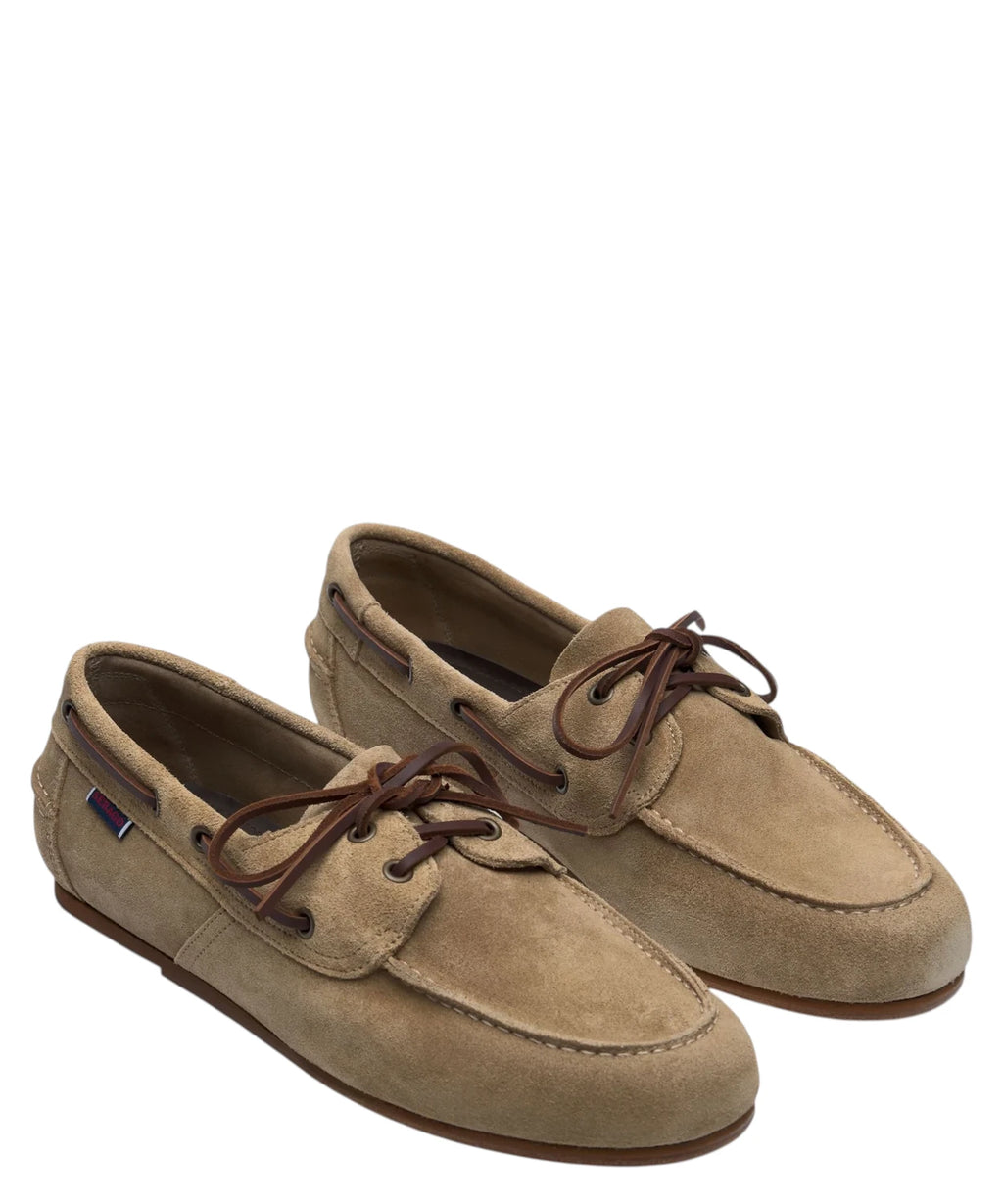 Sebago Owen Men's Taffy Beige Suede Boat Shoes