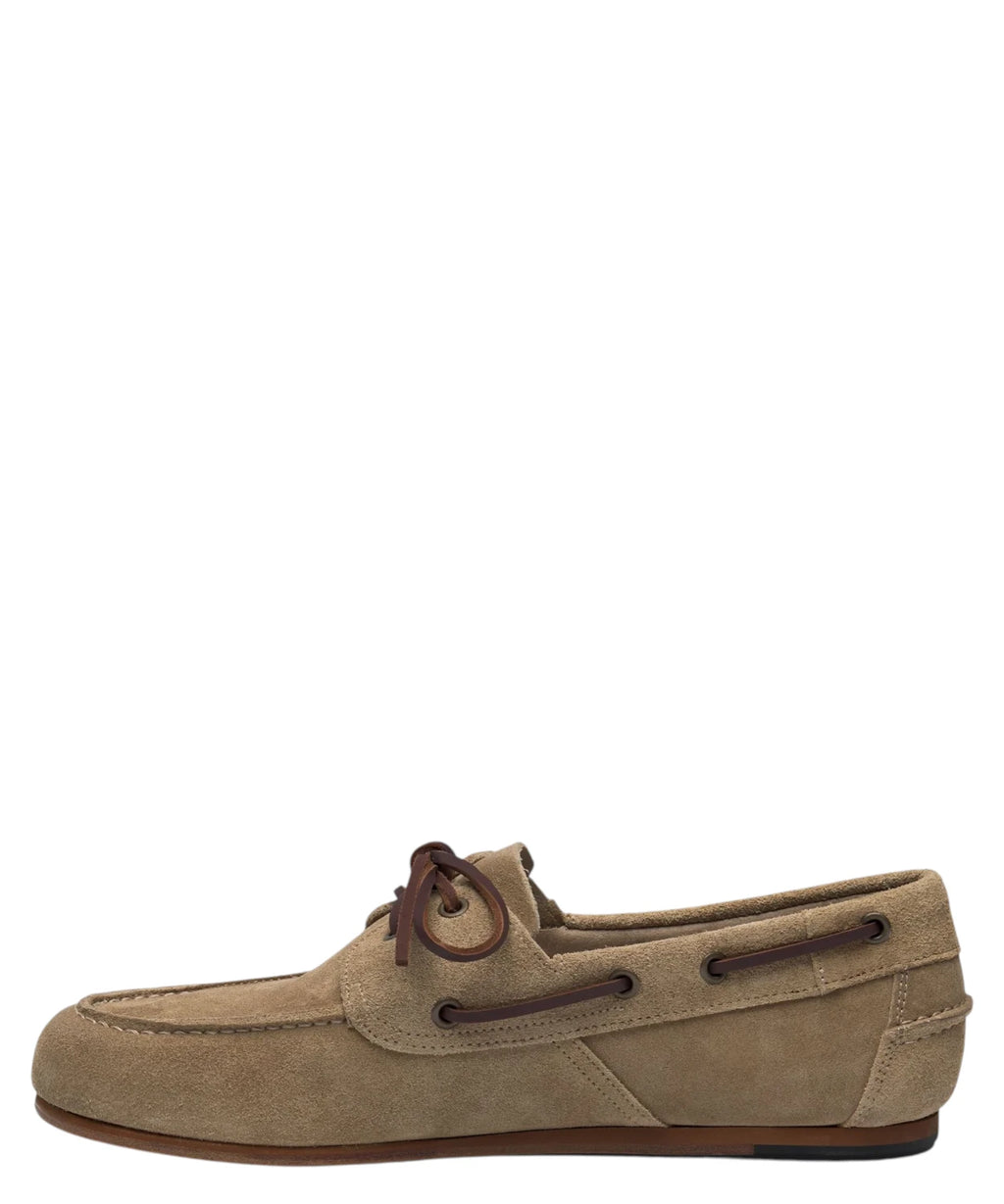 Sebago Owen Men's Taffy Beige Suede Boat Shoes