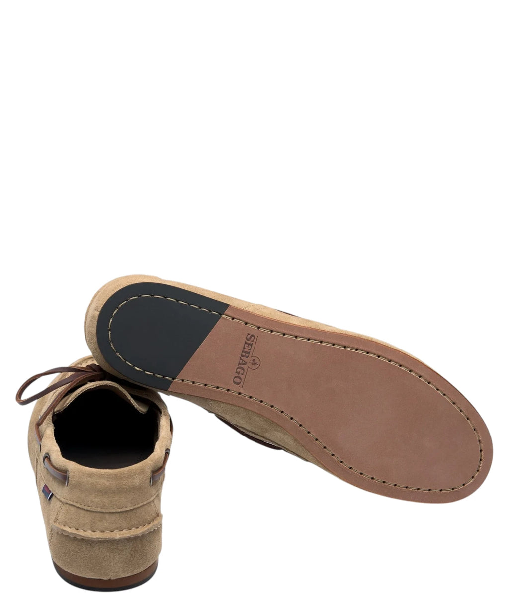Sebago Owen Men's Taffy Beige Suede Boat Shoes