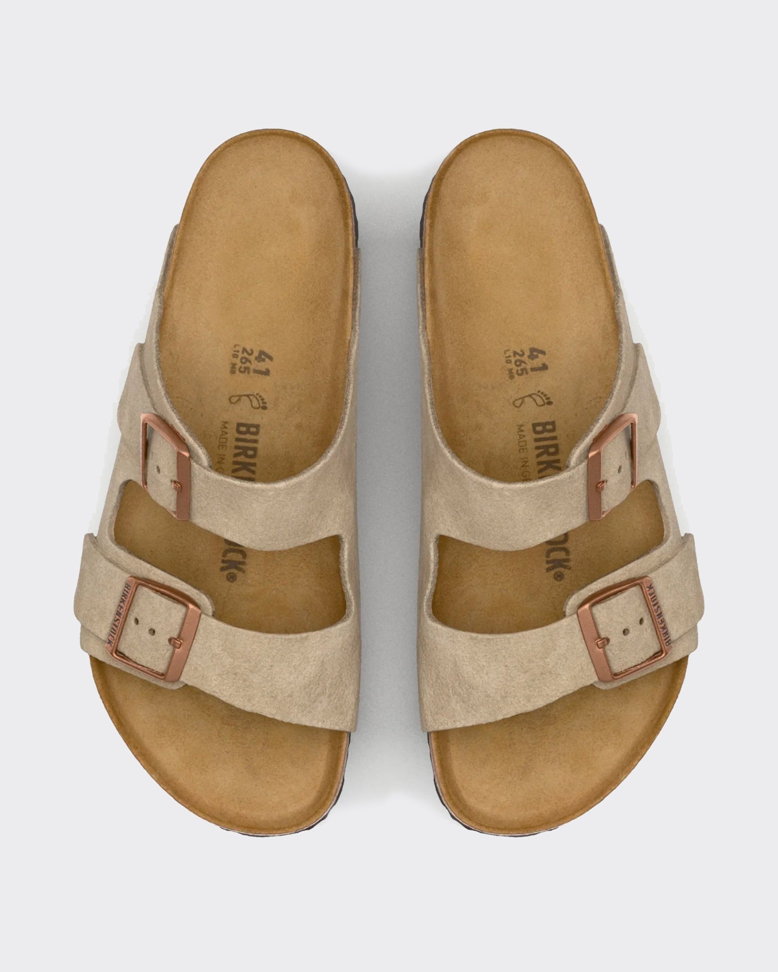 Birkenstock Arizona Wildleder Taupe Sandalen