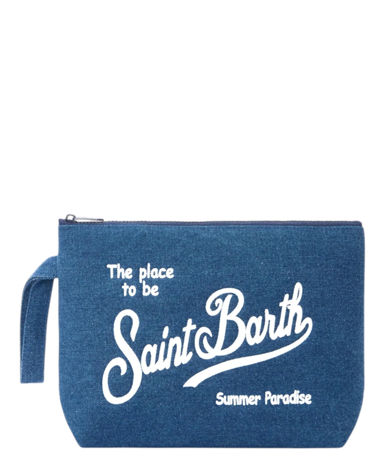 Pochette Aline MC2 Saint Barth džinso medžiagos su logotipu