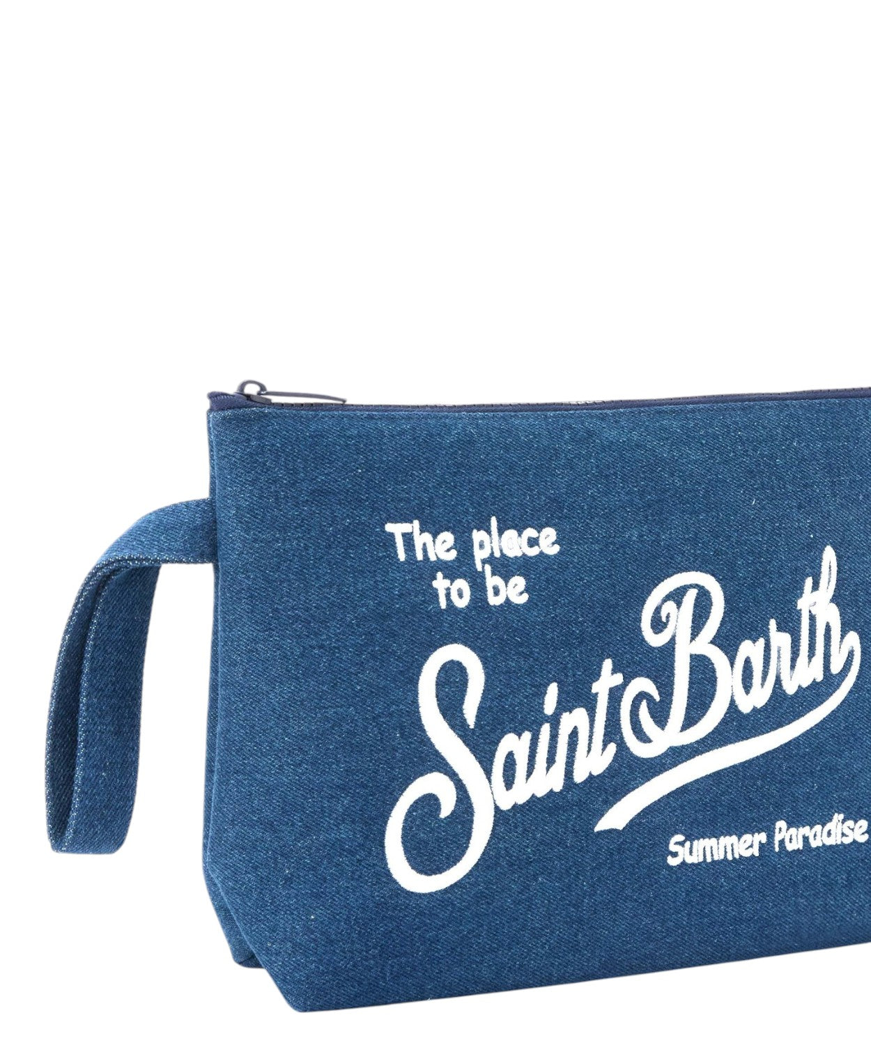Pochette Aline MC2 Saint Barth džinso medžiagos su logotipu