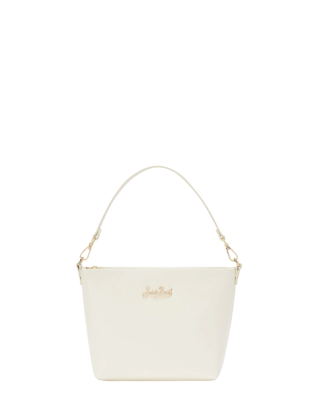 MC2 Saint Barth Aline White Leather Shoulder Bag