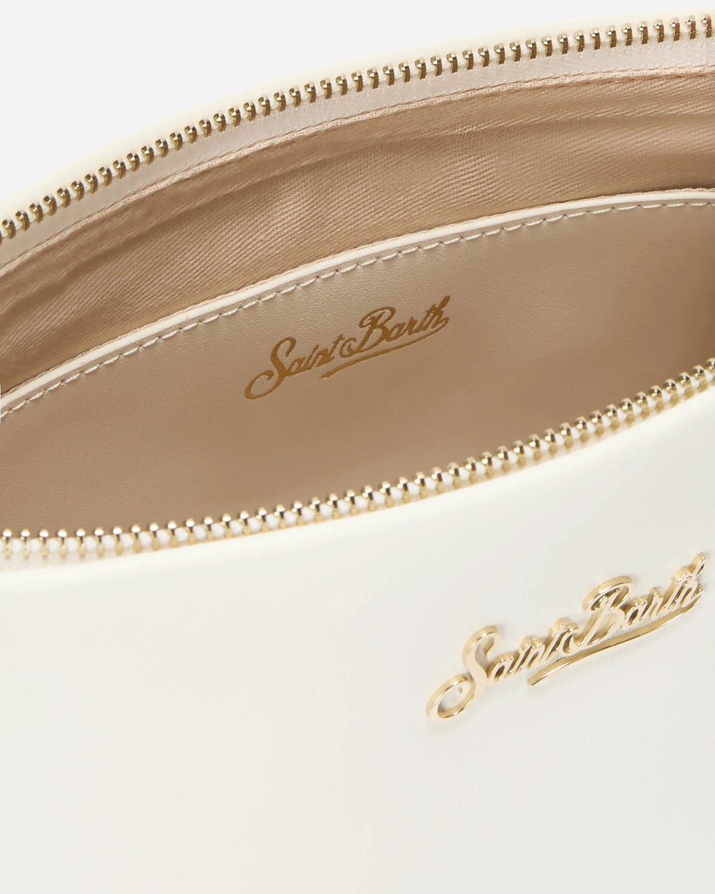 MC2 Saint Barth Aline White Leather Shoulder Bag