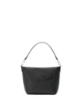 Aline Bag in pelle martellata nera – borsa a spalla con doppia tracolla-Mc2 Saint Barth-Borse a spalla-Vittorio Citro Boutique