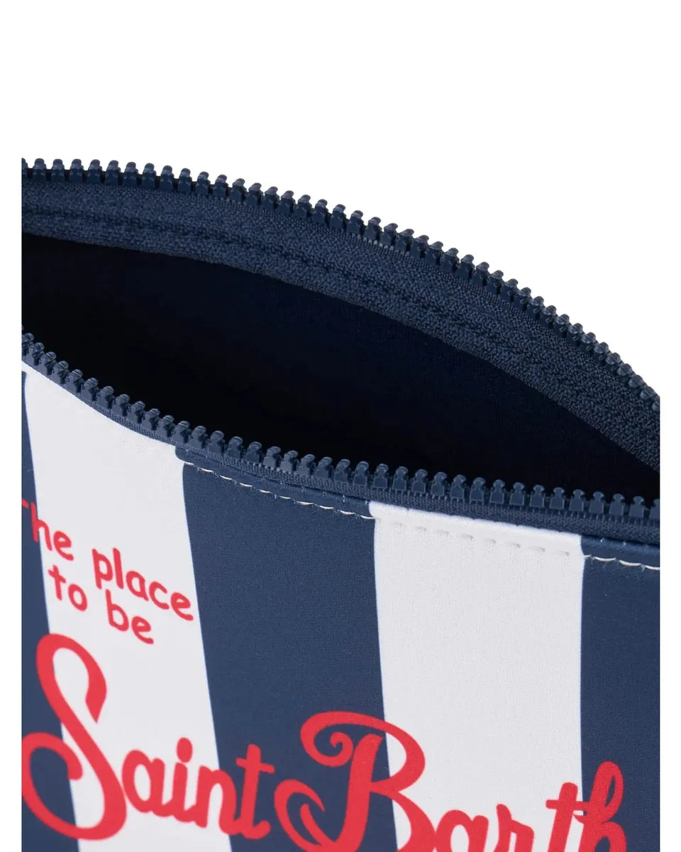 Pochette Aline a Righe Blu-Mc2 Saint Barth-Pochette-Vittorio Citro Boutique