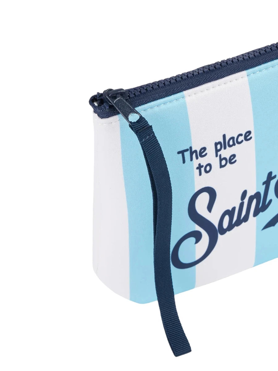 Pochette Aline in scuba a righe azzurre-Mc2 Saint Barth-Pochette-Vittorio Citro Boutique