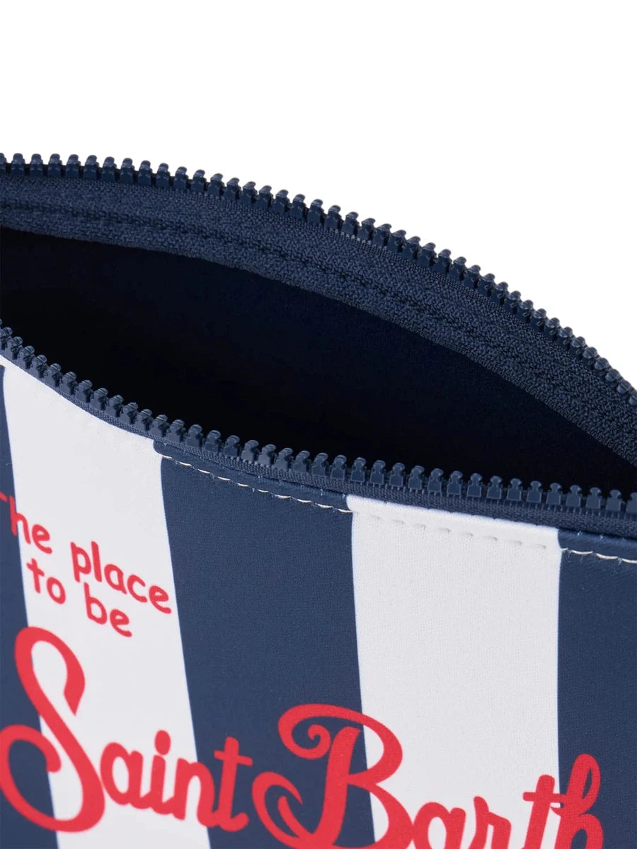 Pochette Aline in scuba a righe blu-Mc2 Saint Barth-Pochette-Vittorio Citro Boutique