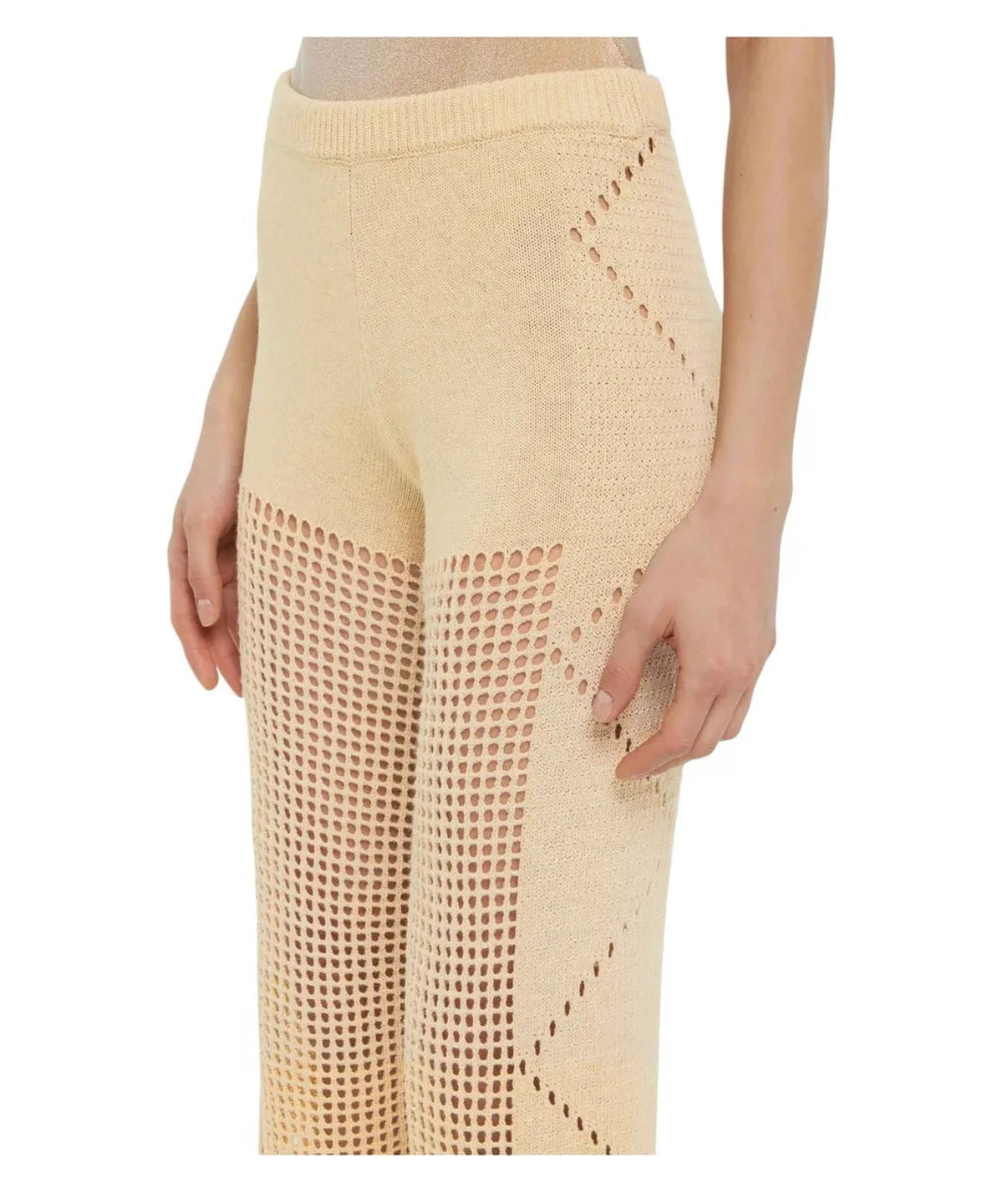 Pantaloni Flare Alva in Maglia Crochet-Mc2 Saint Barth-Pantaloni-Vittorio Citro Boutique
