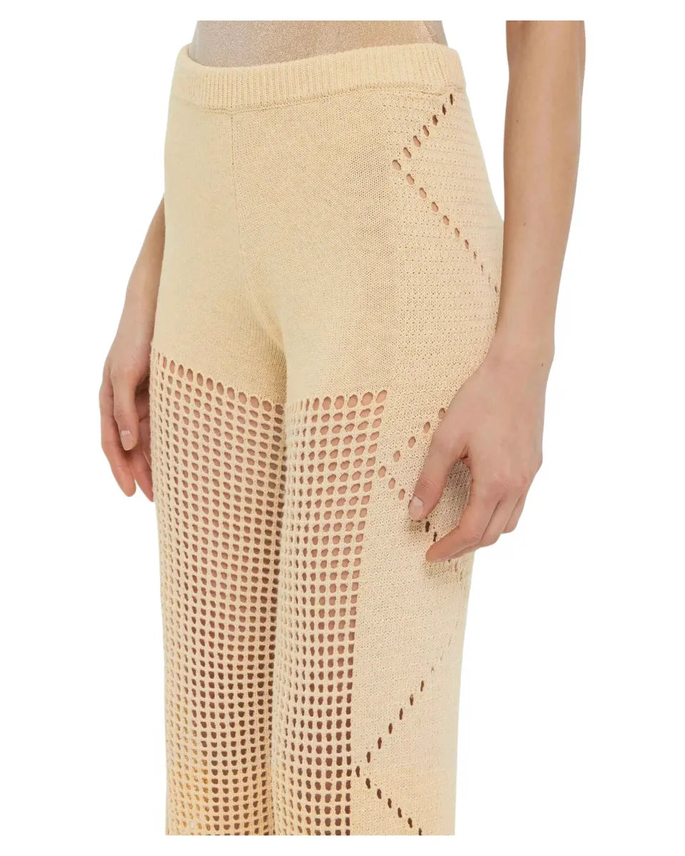 Pantaloni Flare Alva in Maglia Crochet-Mc2 Saint Barth-Pantaloni-Vittorio Citro Boutique