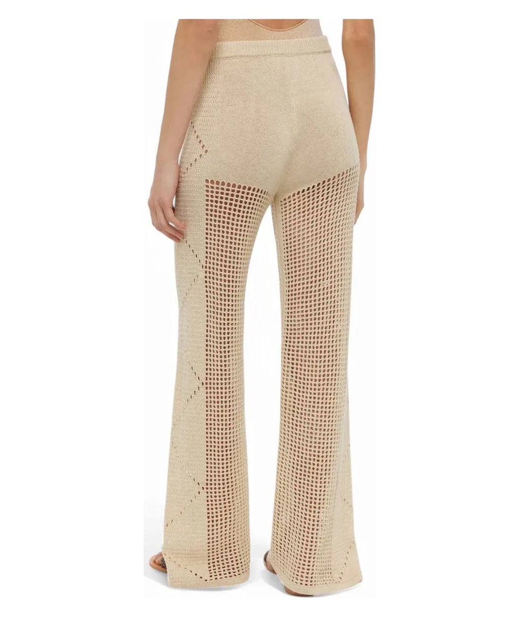 Pantaloni Flare Alva in Maglia Crochet-Mc2 Saint Barth-Pantaloni-Vittorio Citro Boutique