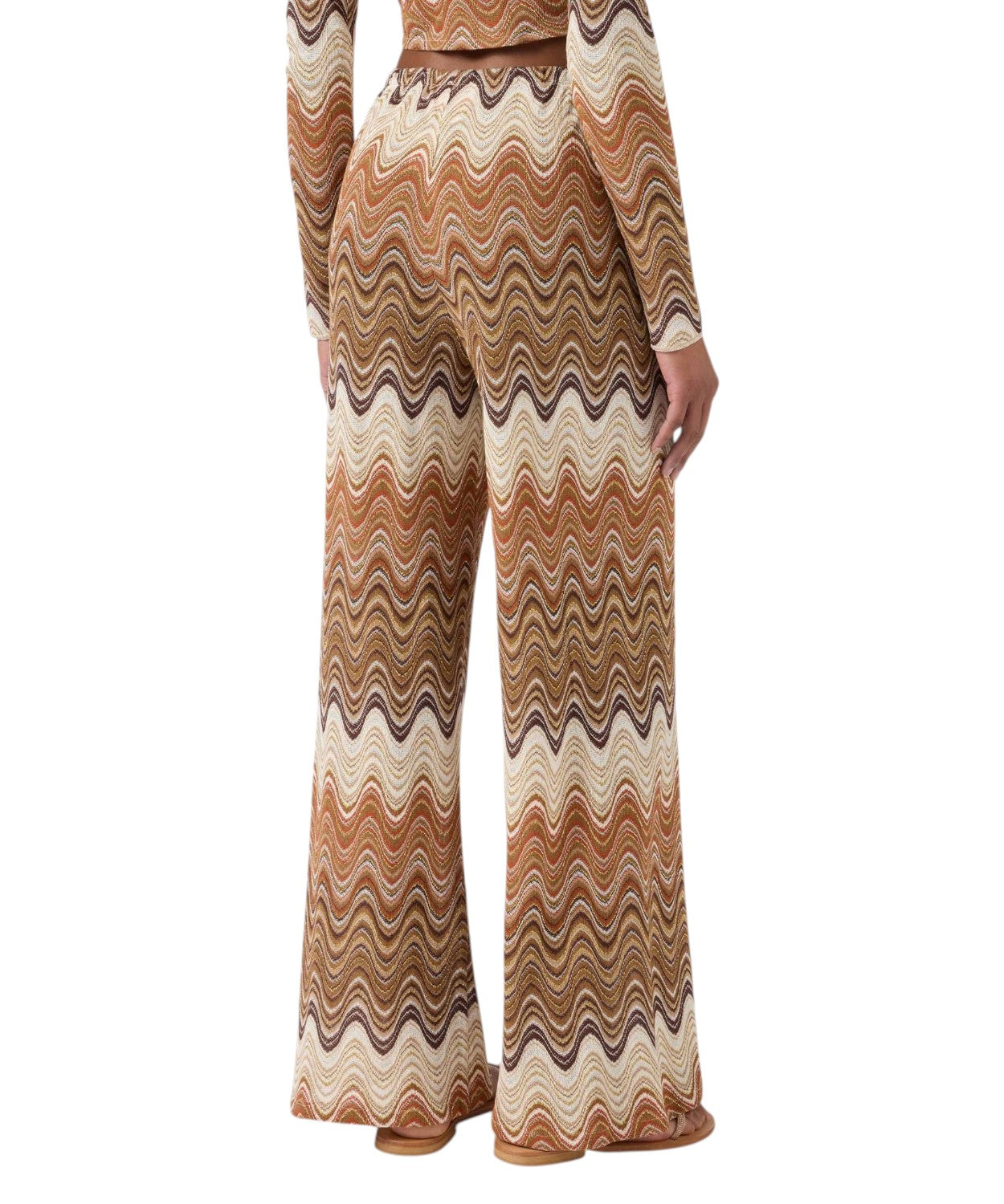 Długie spodnie Amalia z dzianiny raschel