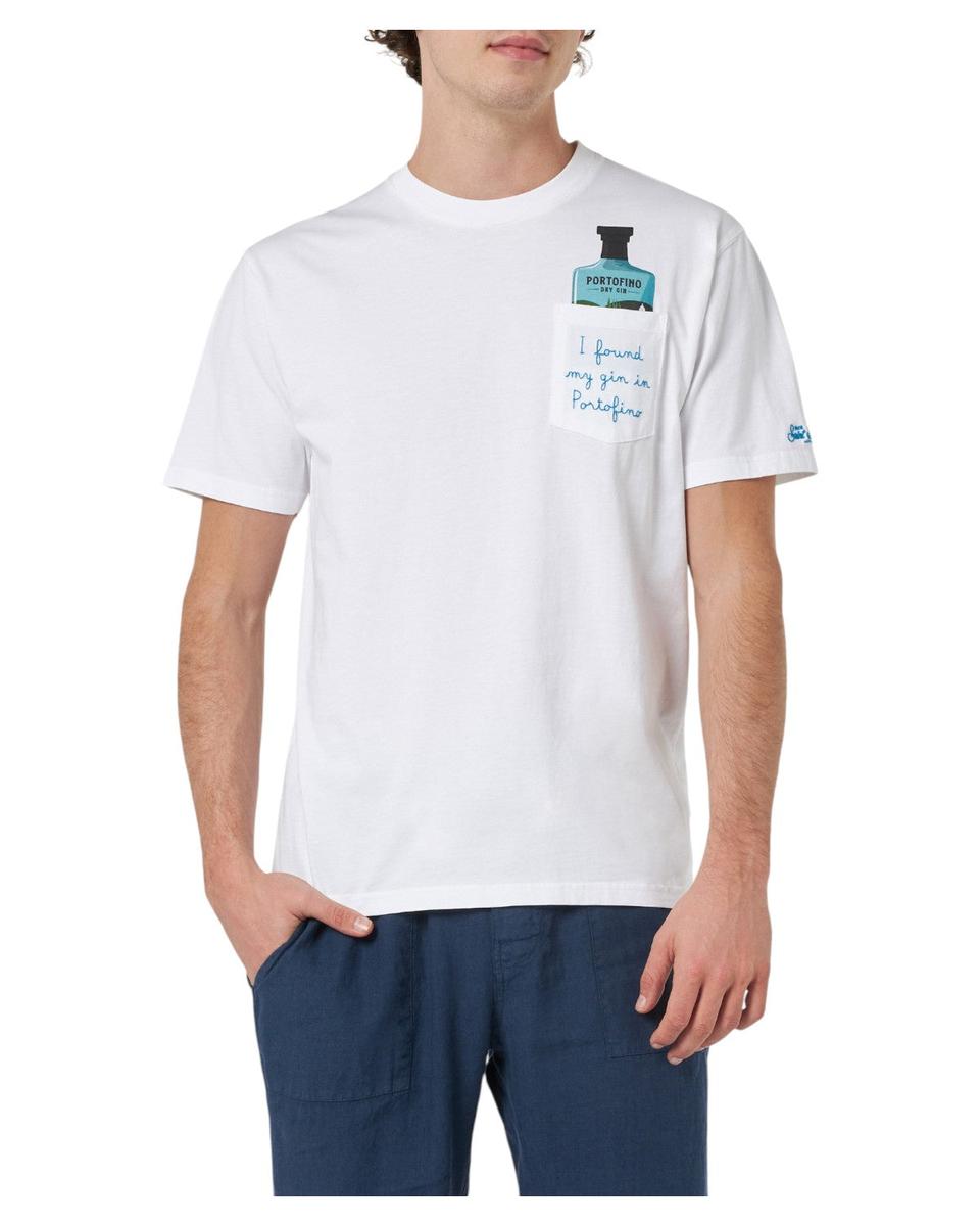 T-shirt Uomo in Cotone Austin con Ricamo Portofino Gin-Mc2 Saint Barth-T-shirt-Vittorio Citro Boutique
