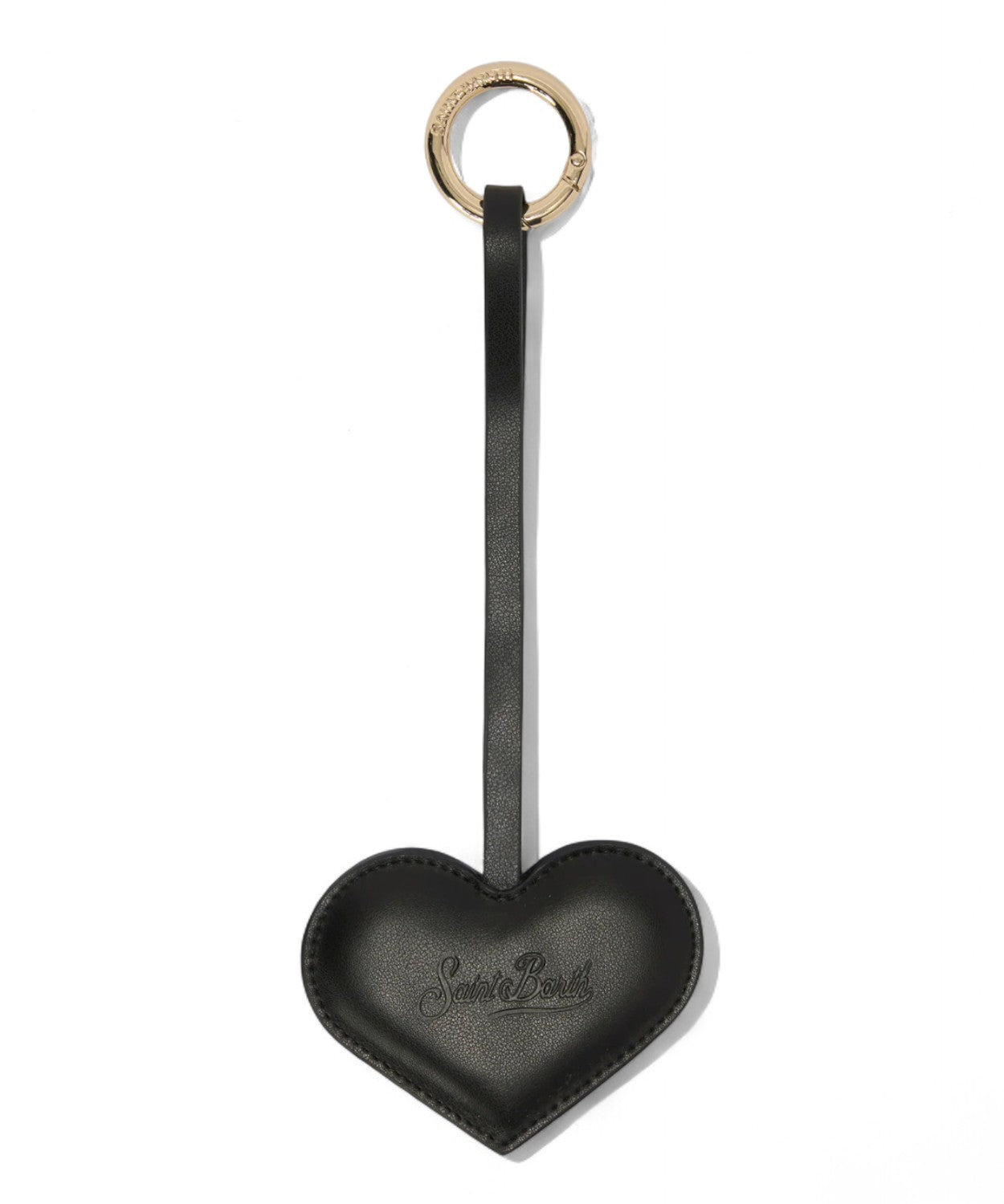 Bag Charm a cuore in pelle con logo-Mc2 Saint Barth-Portachiavi-Vittorio Citro Boutique