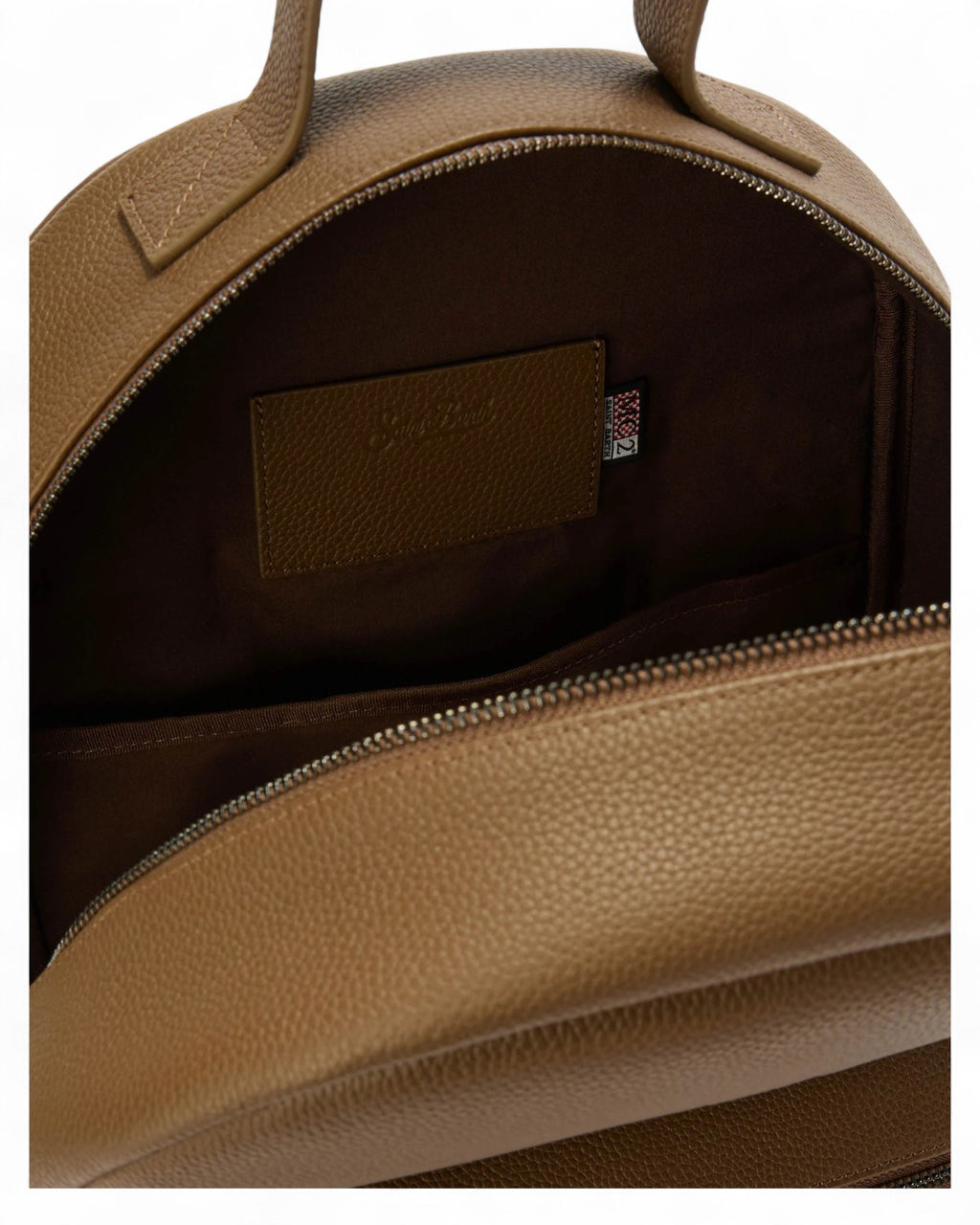 Backpack in pelle grain con logo-Mc2 Saint Barth-Zaini-Vittorio Citro Boutique