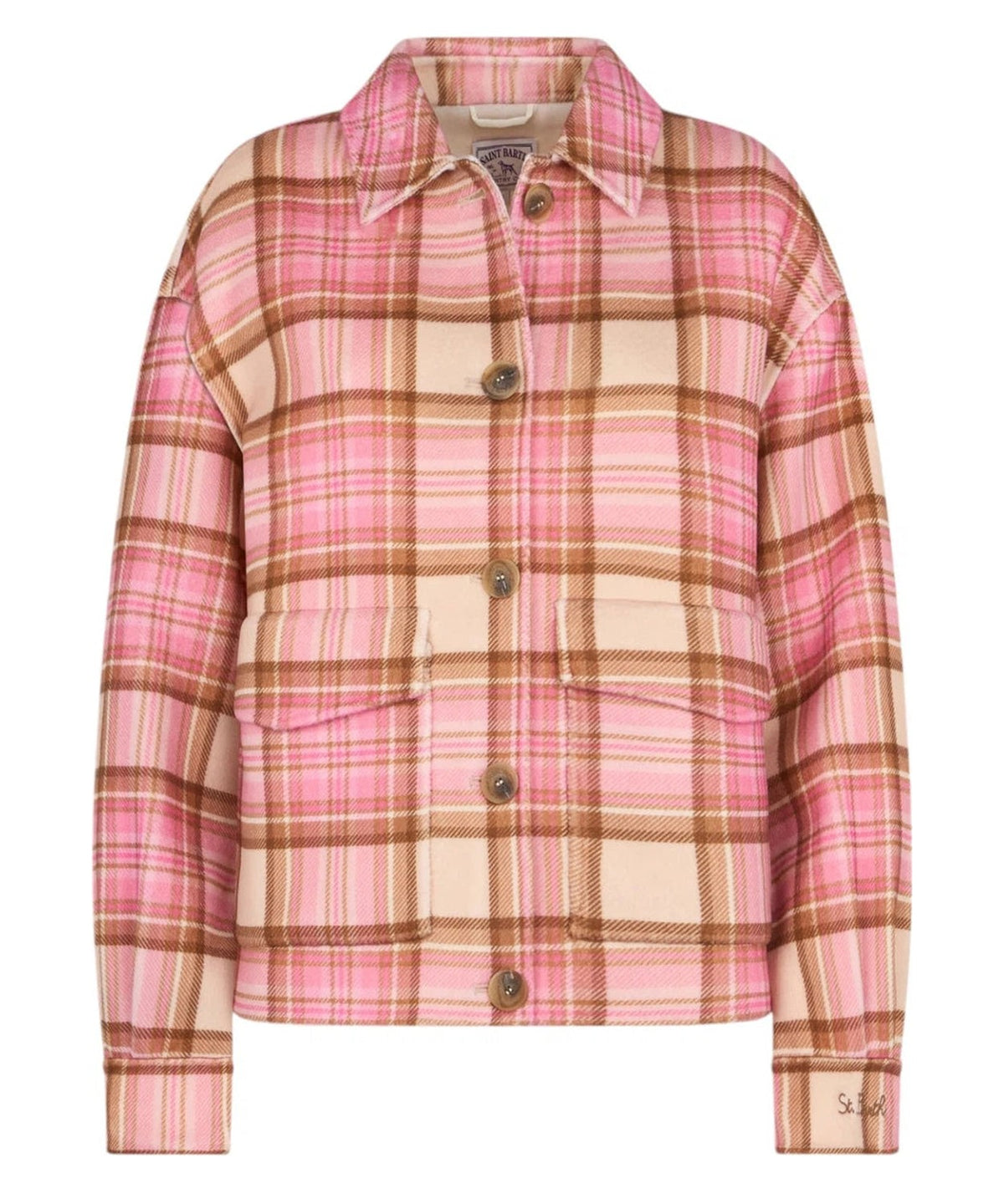 Camicia Corta Bonnibell con Stampa Tartan Rosa-Mc2 Saint Barth-Camicie-Vittorio Citro Boutique