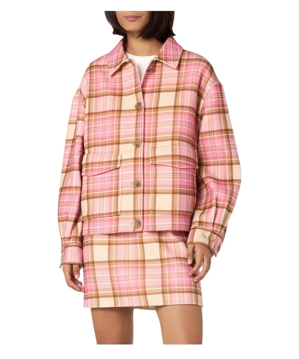 Camicia Corta Bonnibell con Stampa Tartan Rosa-Mc2 Saint Barth-Camicie-Vittorio Citro Boutique