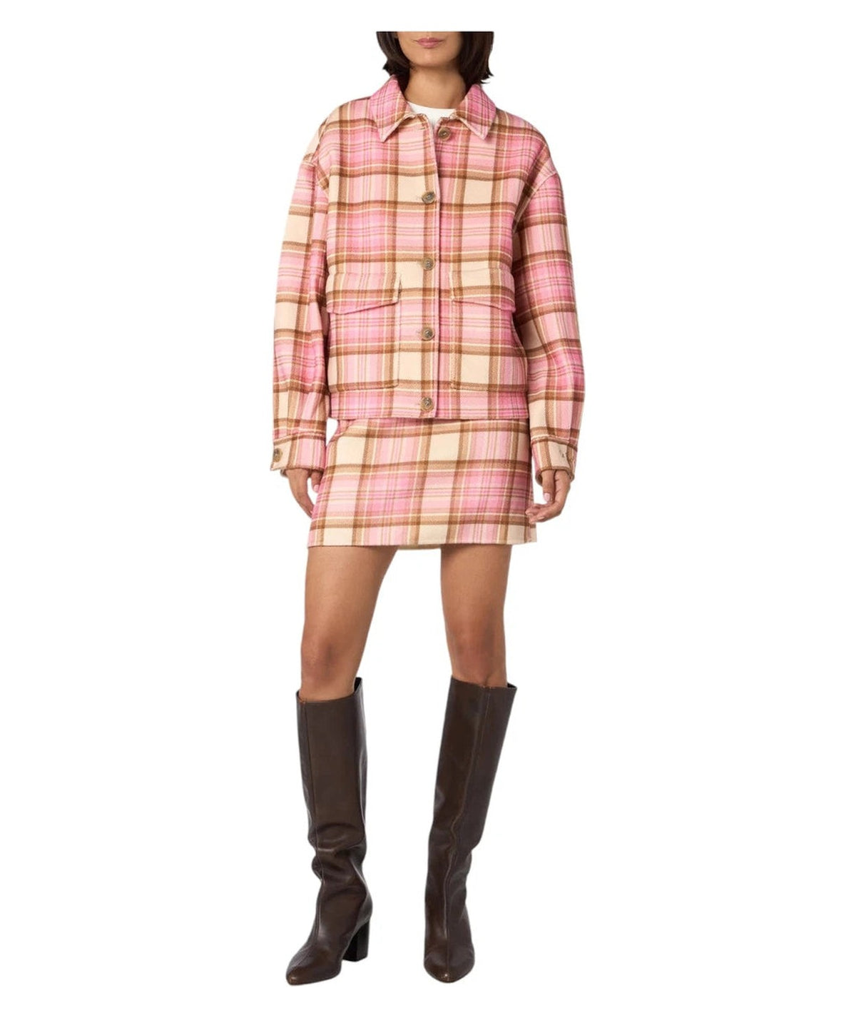 Camicia Corta Bonnibell con Stampa Tartan Rosa-Mc2 Saint Barth-Camicie-Vittorio Citro Boutique