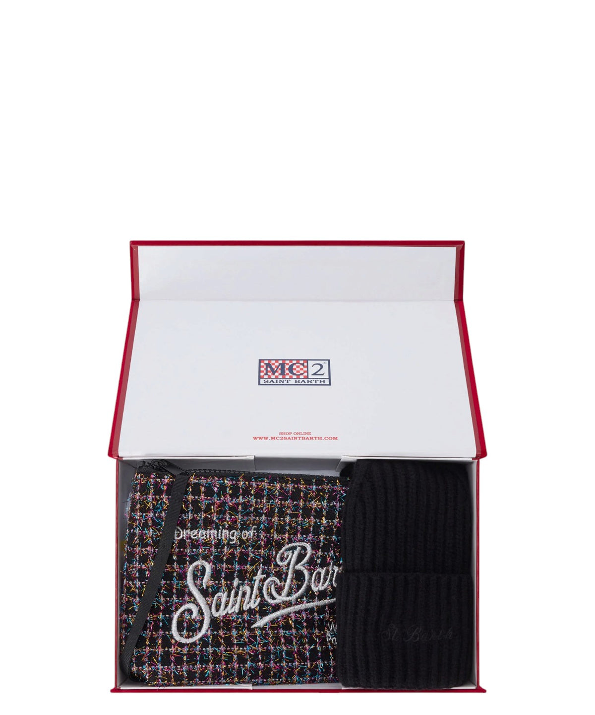 Caja navideña Aline de tweed y sombrero