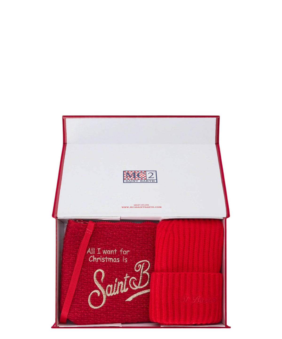 Caja navideña Aline de tweed y sombrero