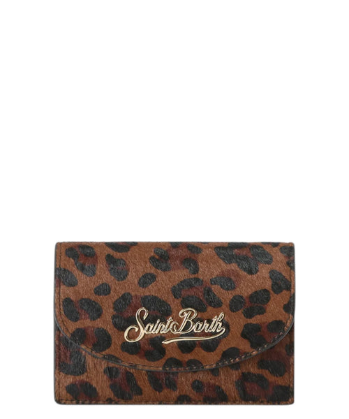 MC2 Saint Barth Card holders in Pony Hair Leo Print