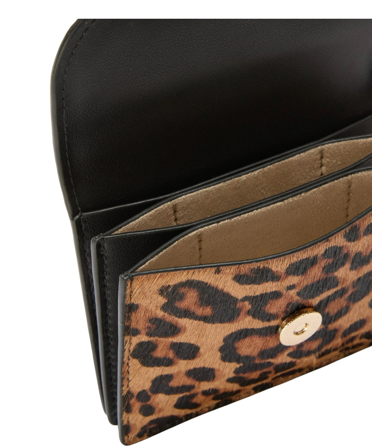 Portacarte in pelle spazzolata e cavallino leopardato con scomparto monete-Mc2 Saint Barth-Portafogli-Vittorio Citro Boutique