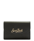 Tarjeteros MC2 Saint Barth Negro en Piel Lisa con Logo