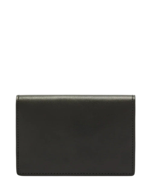 Tarjeteros MC2 Saint Barth Negro en Piel Lisa con Logo