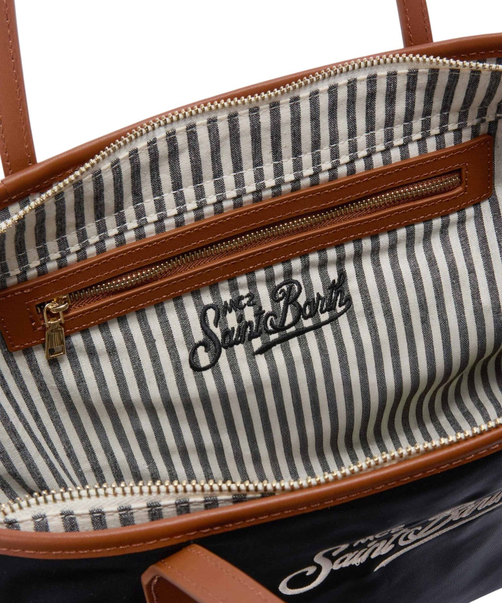 Borsa City Medium Nylon Nero MC2 Saint Barth