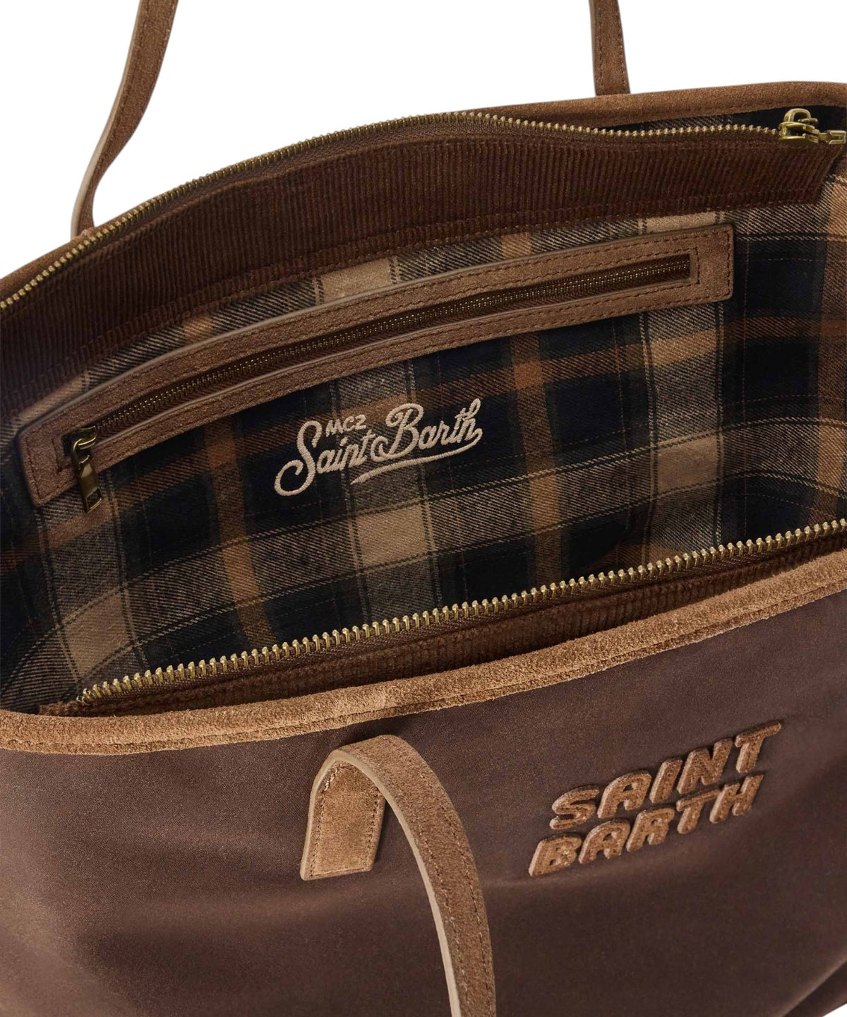 Mc2 Saint Barth Borsa a Spalla City in Cotone Cerato
