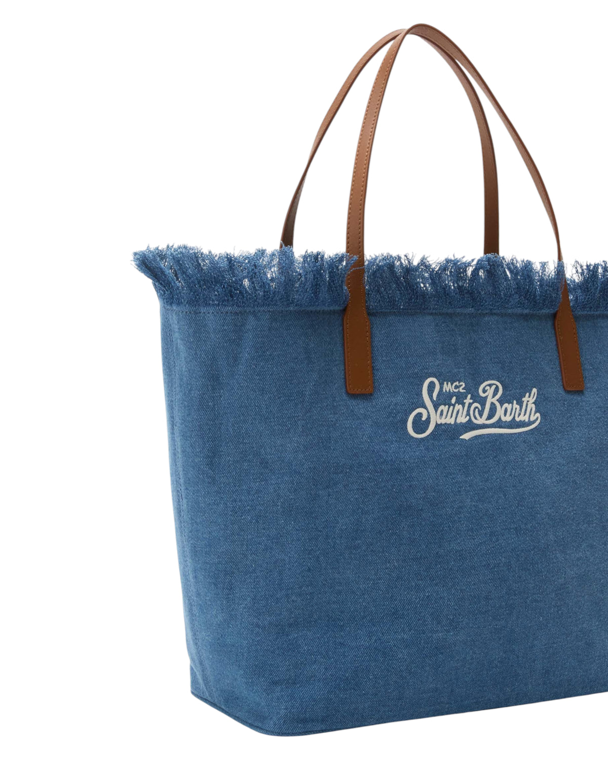 Borsa Denim Blu Donna con Frange e Zip | City Regular