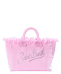 Bolso Colette MC2 Saint Barth en lona con logo de strass