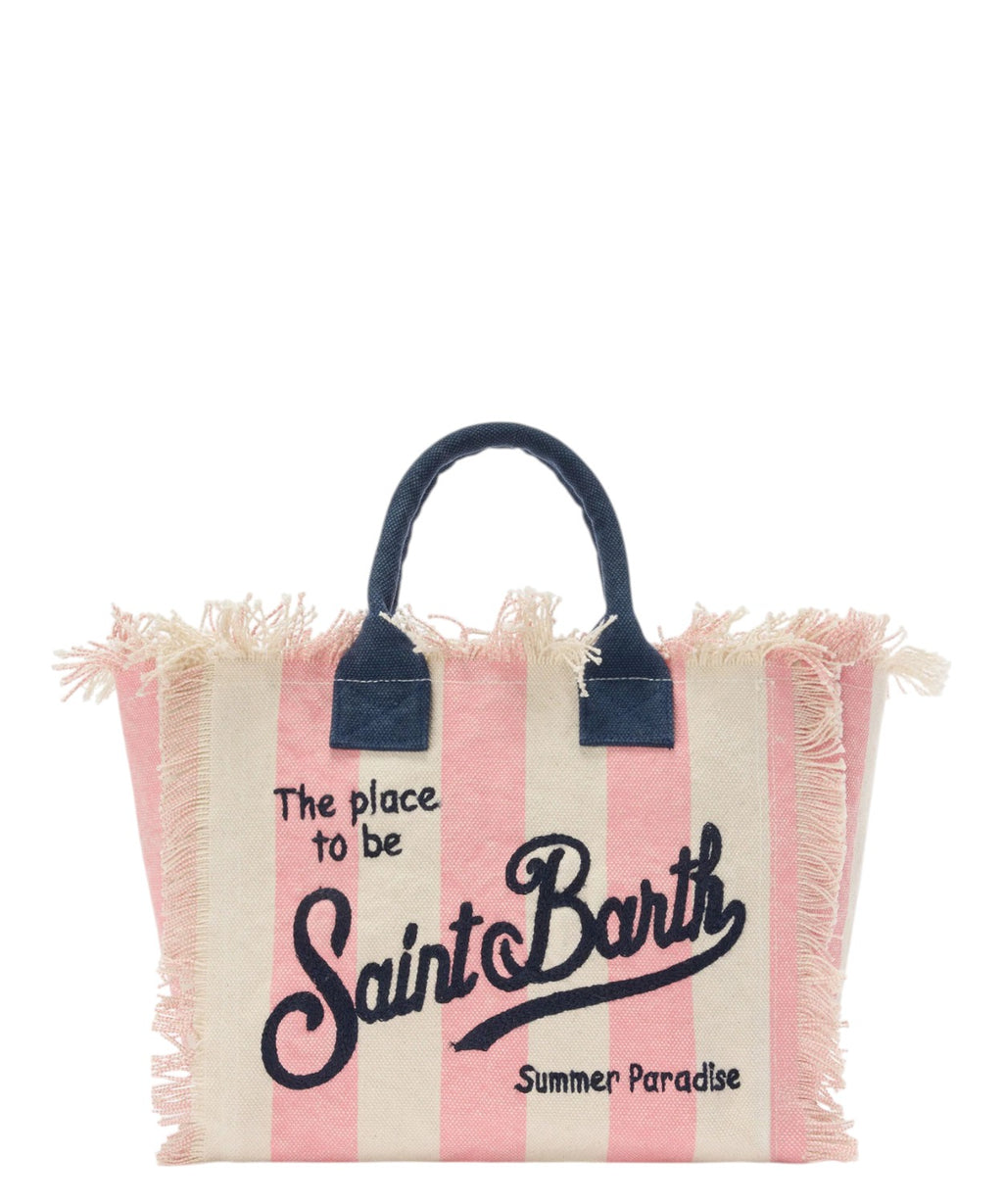Borsa Colette Stripes MC2 Saint Barth i lærred