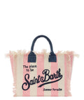 Borsa Colette Stripes MC2 Saint Barth i lærred