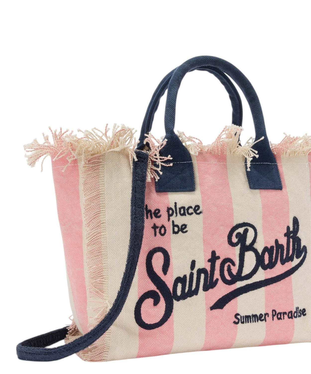 Borsa Colette Stripes MC2 Saint Barth i lærred