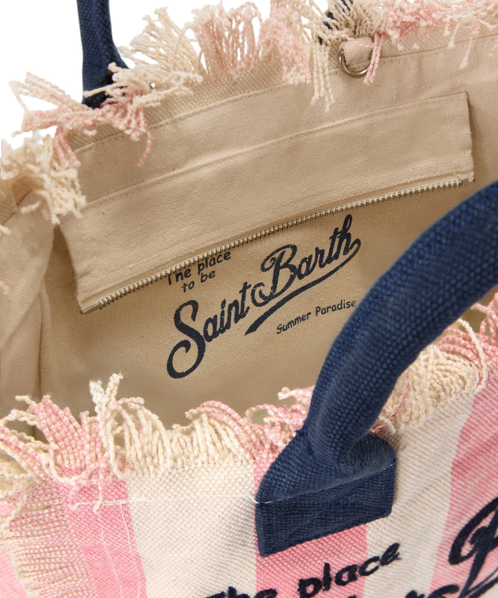 Borsa Colette Stripes MC2 Saint Barth i lærred