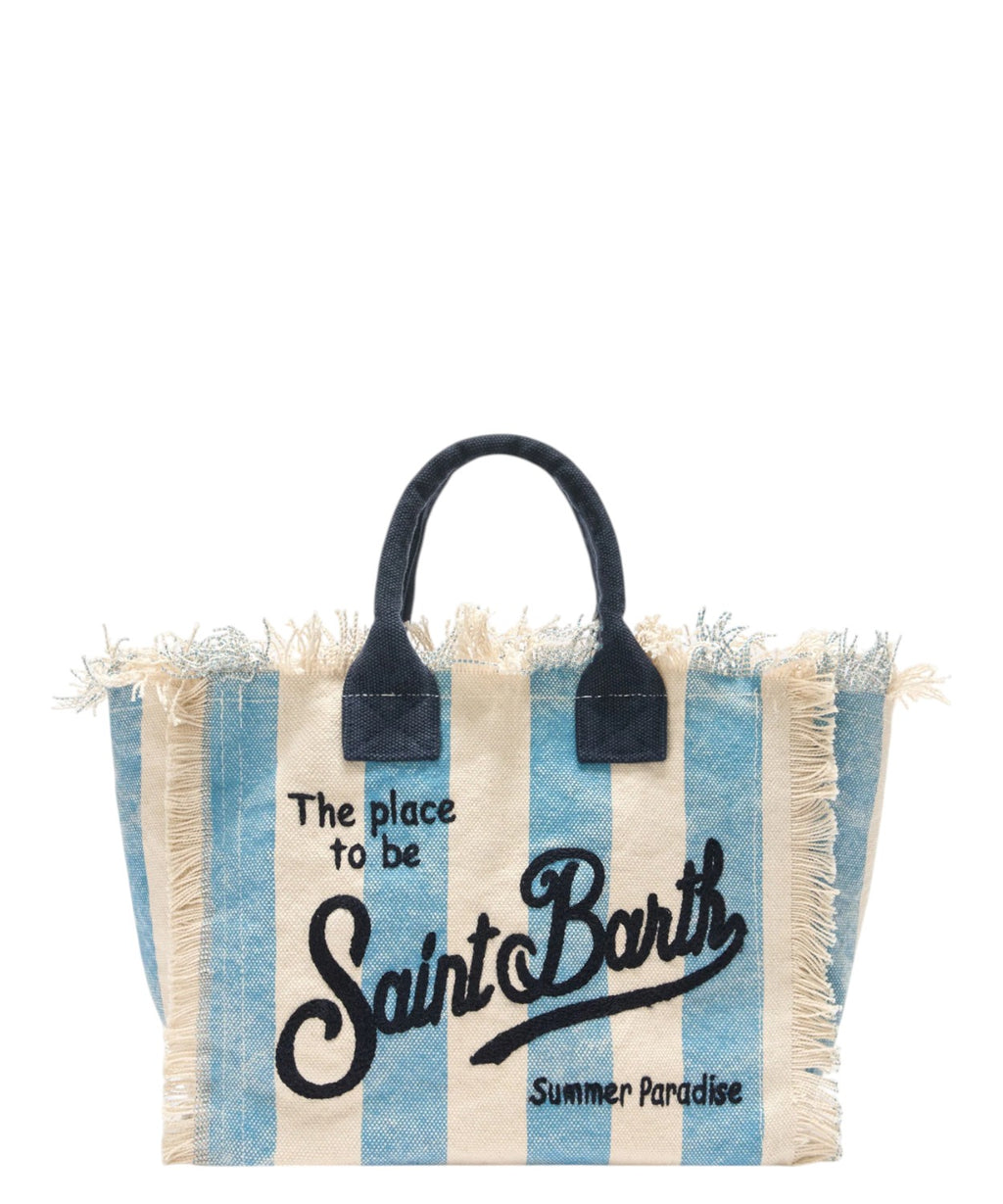 Borsa Colette Stripes MC2 Saint Barth in canvas