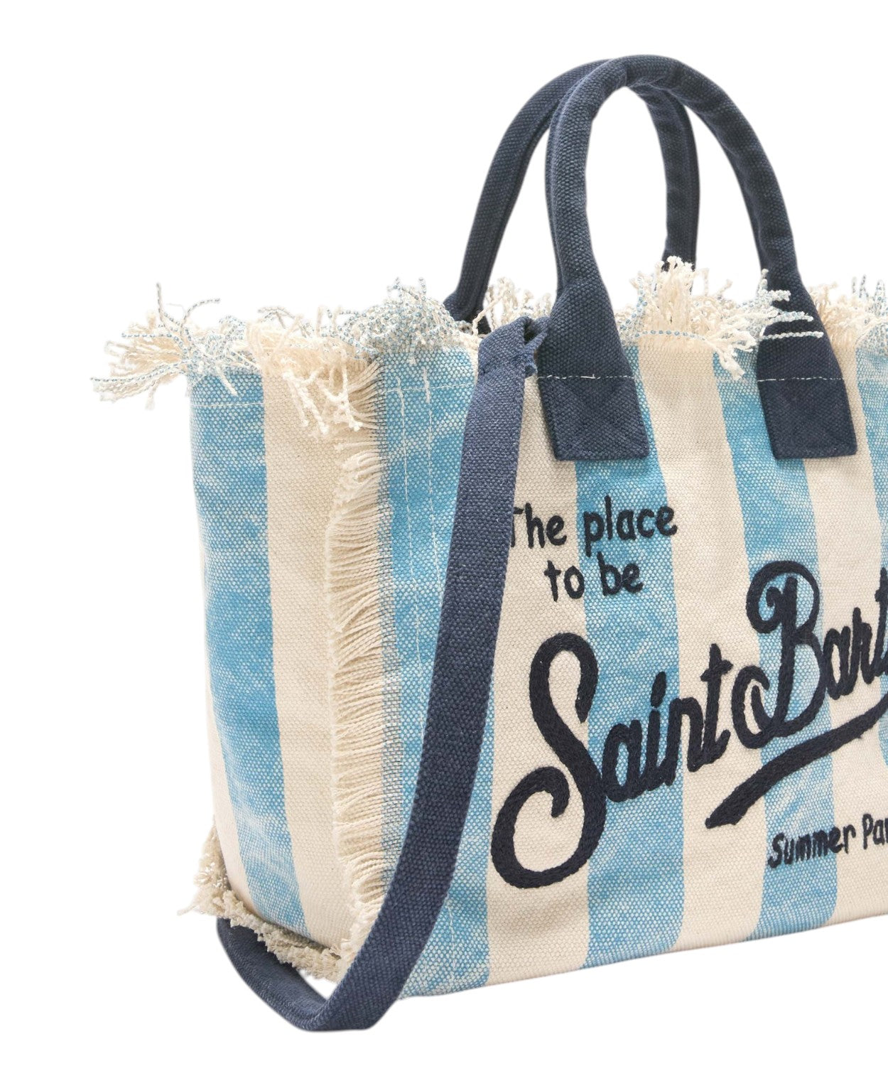 Borsa Colette Stripes MC2 Saint Barth in canvas