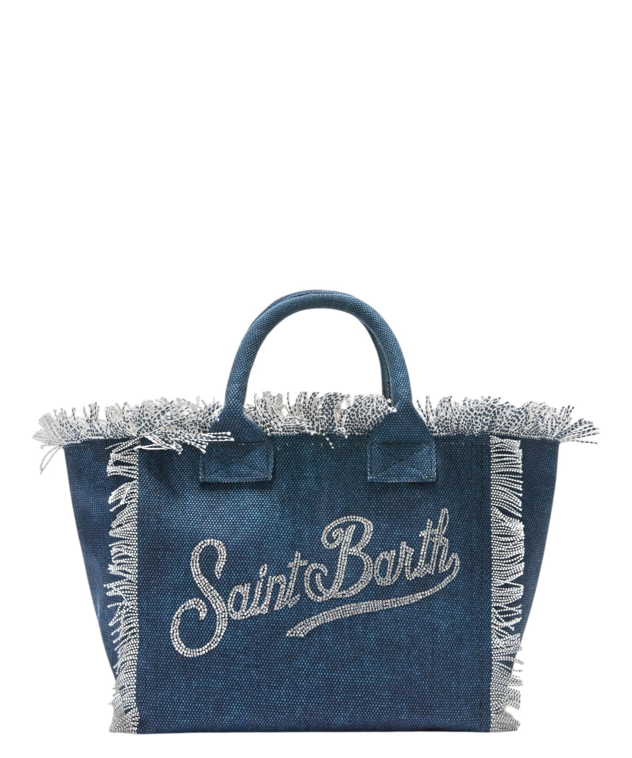 Borsa Colette MC2 Saint Barth canvas met strass-logo