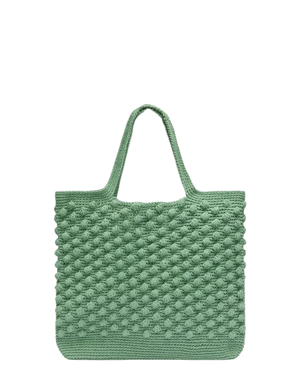 Borsa all'uncinetto verde salvia-Mc2 Saint Barth-Borse a spalla-Vittorio Citro Boutique