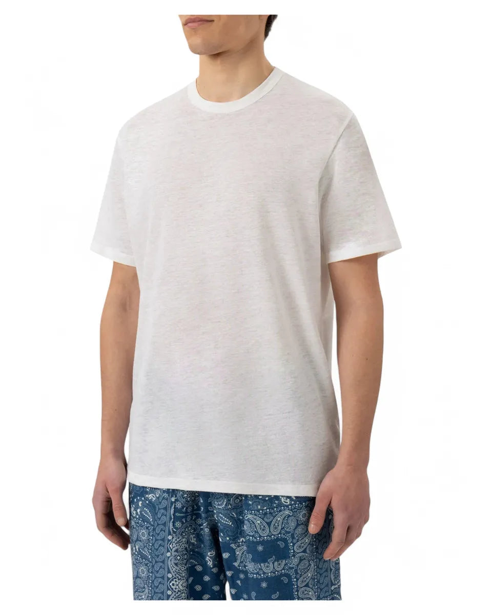 T-shirt Ecstasea in Jersey di Lino Bianca con Tasca-Mc2 Saint Barth-T-shirt-Vittorio Citro Boutique