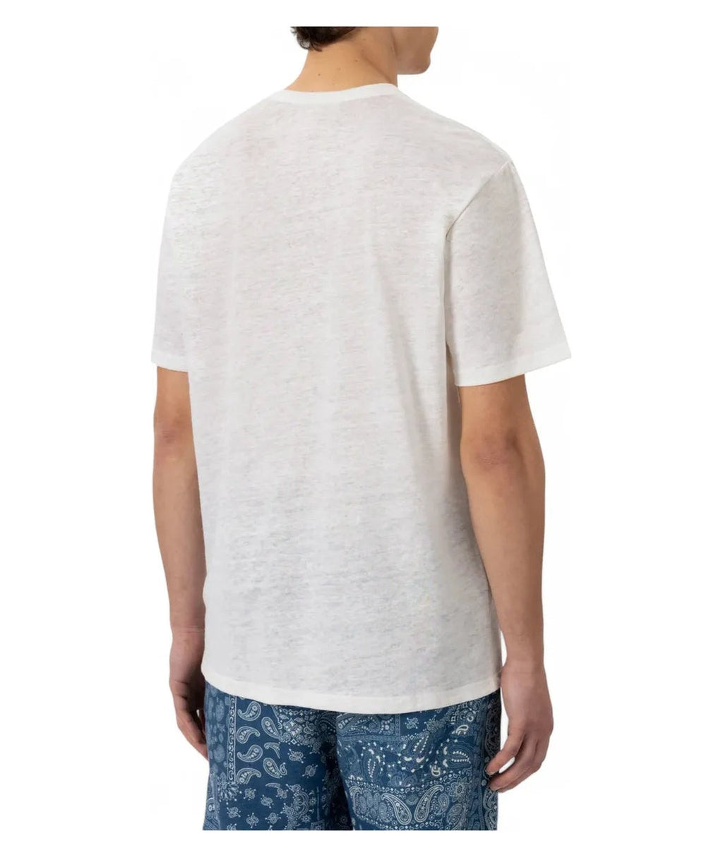 T-shirt Ecstasea in Jersey di Lino Bianca con Tasca-Mc2 Saint Barth-T-shirt-Vittorio Citro Boutique