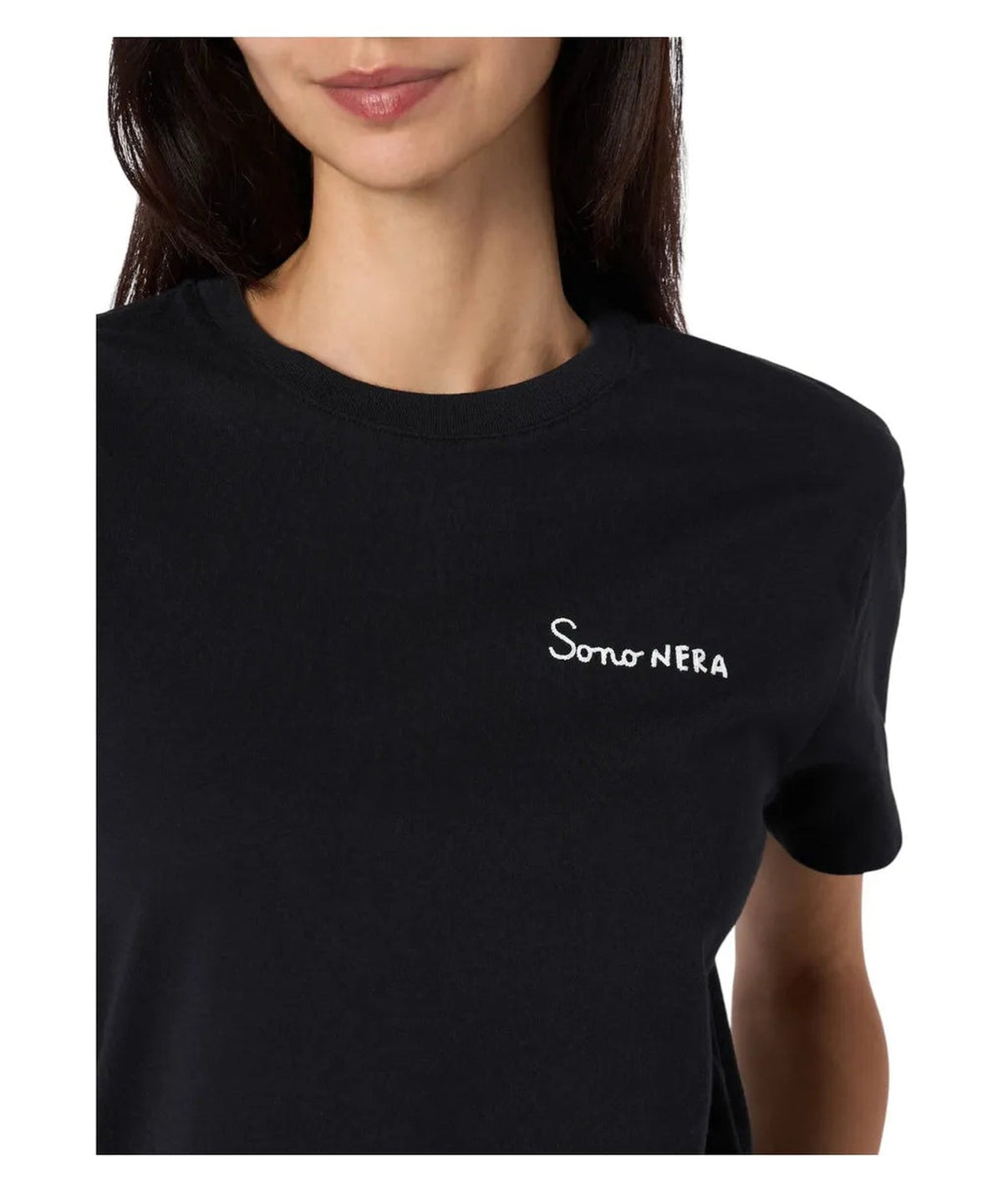 T-shirt Emilie con ricamo “Sono Nera”-Mc2 Saint Barth-T-shirt-Vittorio Citro Boutique
