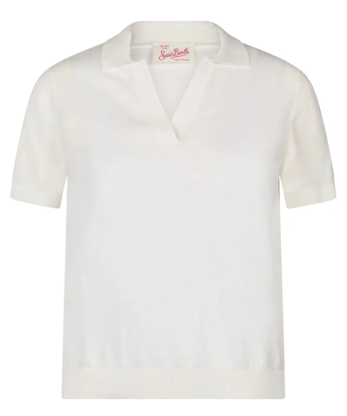 Polo Evonne in Cotone Crema Lavorata a Maglia-Polo-Mc2 Saint Barth-Vittorio Citro Boutique