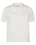 Polo Evonne in Cotone Crema Lavorata a Maglia-Polo-Mc2 Saint Barth-Vittorio Citro Boutique