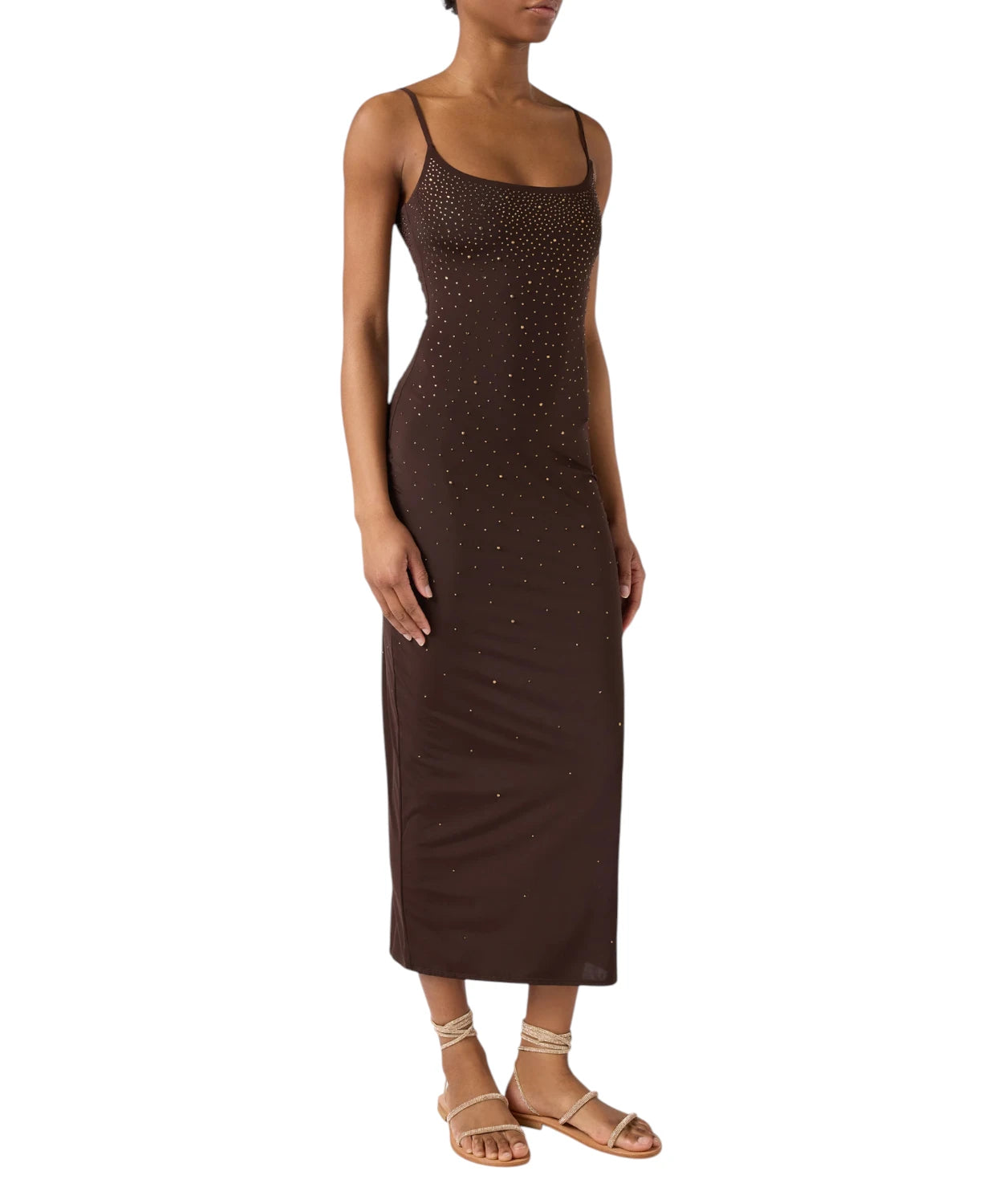 Abito lungo Evy con strass effetto degradé